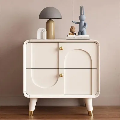 Bedroom Nightstand with Modern Design and Storage Drawers