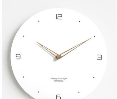 Modern Nordic Style Silent Wall Clock with Sweep Movement - 12 Inch, Geralt Environmental Protection Board Material