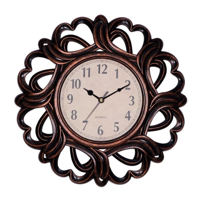 European Style 10 Inch Retro Wall Clock with Quartz Movement