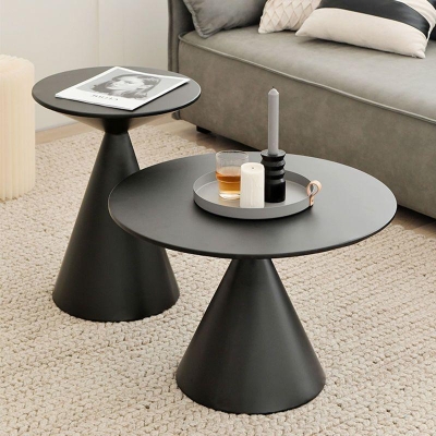 Marble Top Round Side Table - Elegant Living Room Accent Piece