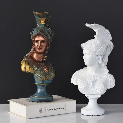 Athena Greek Goddess Wisdom Sculpture Ornament for Home Decor