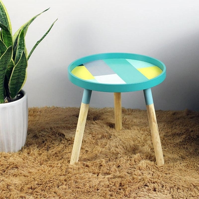 Nordic Minimalist Solid Wood Round Coffee Table