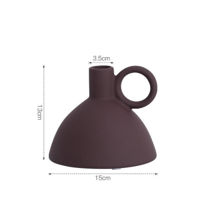 Nordic Creative Simple Ceramic Vase Decoration Living Room Dry Flower Arrangement Table Decoration Flower Color Flower