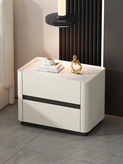 Luxury Italian Design Nightstands with Drawer - Stylish Bedside Tables for Bedroom