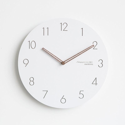 Modern Scandinavian Wooden Wall Clock with Suzuki Movement - 12 Inch Diameter