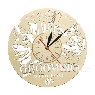 Modern Nordic Wooden Wall Clock 12" Round Decorative Quartz Clock