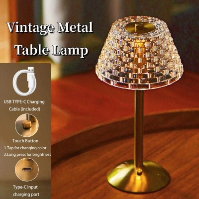 Nordic Crystal Touch-Controlled LED Table Lamp