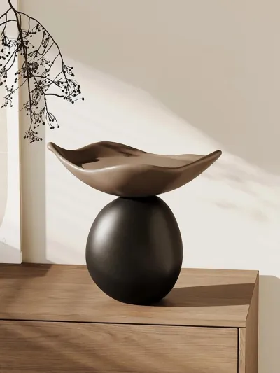 Serenity Orb Storage Sculpture - Abstract Desktop Decor