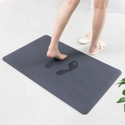 Luxurious European Style Linen Bathroom Mat - Fast Water Absorption & Exquisite Design