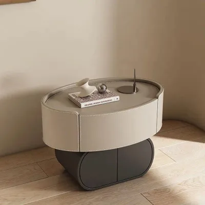 Luxury Modern Bedroom Nightstand with Drawers and Artistic Design