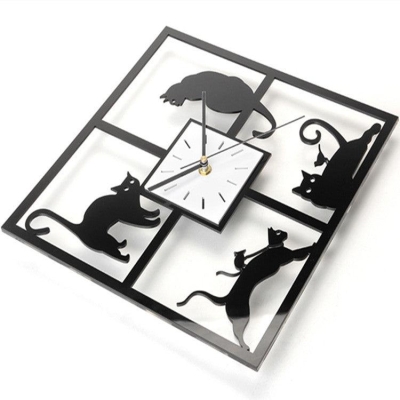 Cattail Design Acrylic Silent Wall Clock