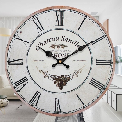 Retro Style Digital Wall Clock with MDF Material