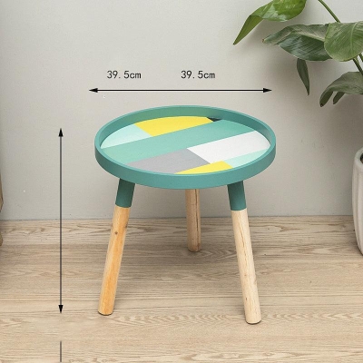 Nordic Minimalist Solid Wood Round Coffee Table
