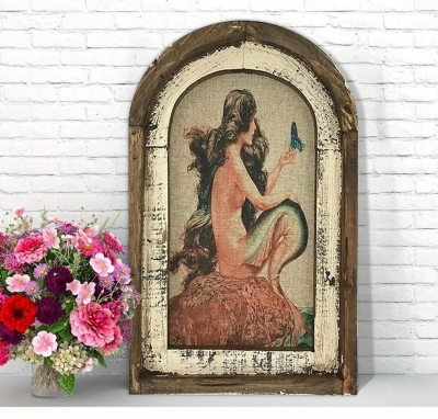 Swimming Acrylic Wall Art Decor with Ornamental Printing
