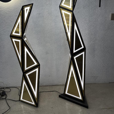 Modern LED Floor Lamp with Adjustable Three-Color Dimming for Living Room and Home Decor