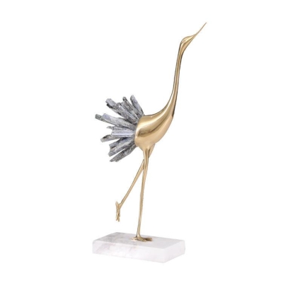Elegant Crystal Crane Figurine for Home Decor