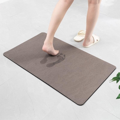 Luxurious European Style Linen Bathroom Mat - Fast Water Absorption & Exquisite Design