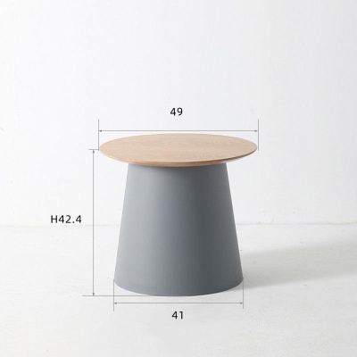 Wooden Nordic Round Coffee Table with Art Style Design