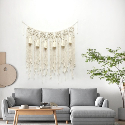 Boho Style Hand-Woven Tapestry Tassel Wall Hanging
