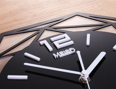 Illuminated Wall Clock with Solar-Powered Movement