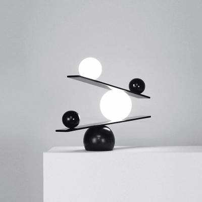 Modern Marble Glass Ball Table Lamp for Hotel Exhibition Hall Bedroom Decor