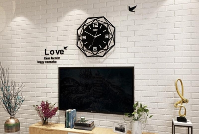 Illuminated Wall Clock with Solar-Powered Movement
