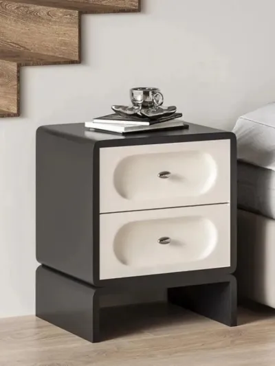 Modern Wood Bedside Table with Drawer - Stylish Nightstand Cabinet for Bedroom Home
