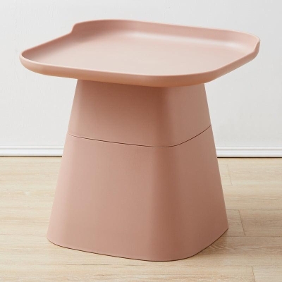 Simple Elegance Bedside Table - Contemporary Pink Lace Design