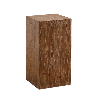 Solid Wood Rustic Coffee Table with Moveable Pastoral Style - Dark Wooden Living Room Corner Table
