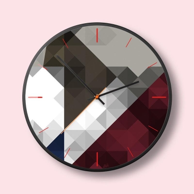 Modern Metal Round Wall Clock with Sweep Second Movement