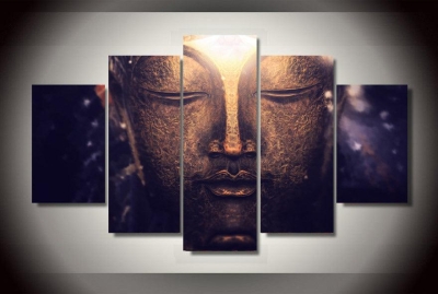 Serene Triple Panel Buddha Canvas Wall Art - Modern Decor Piece