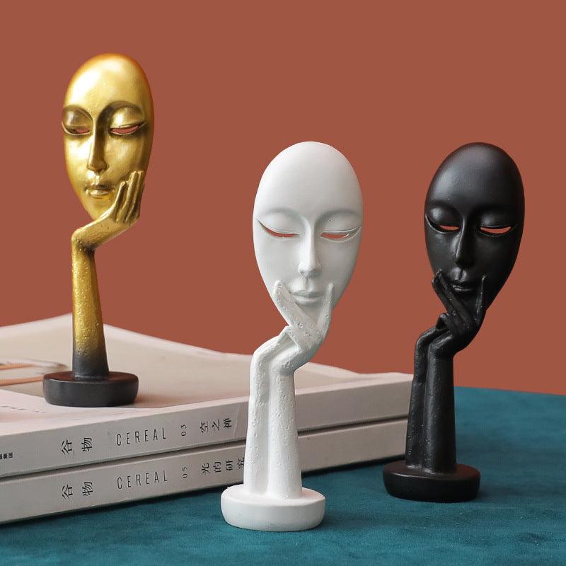 Abstract Thinker Lady Sculpture - Modern Nordic Home Decor Craft