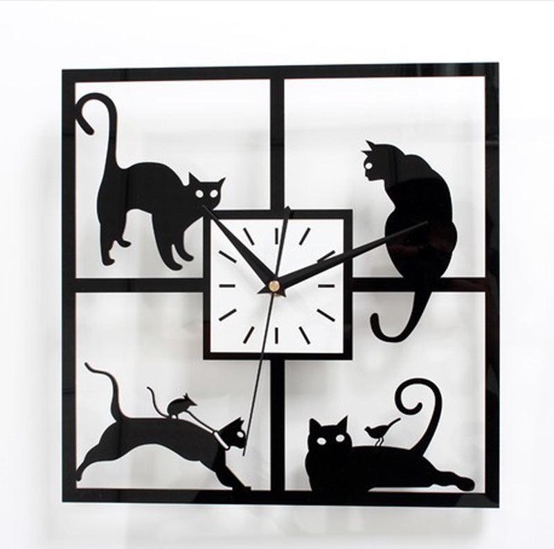 Cattail Design Acrylic Silent Wall Clock