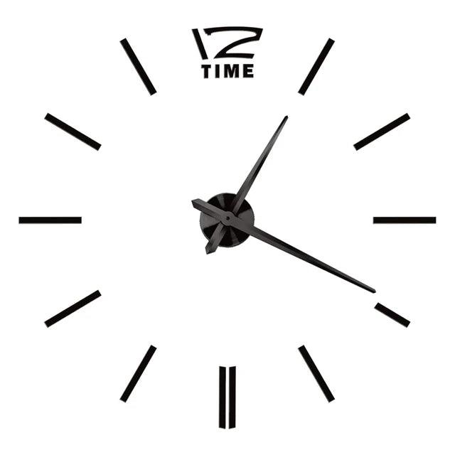 Modern Acrylic Mirror Wall Clock Kit: DIY Silent Quartz Design
