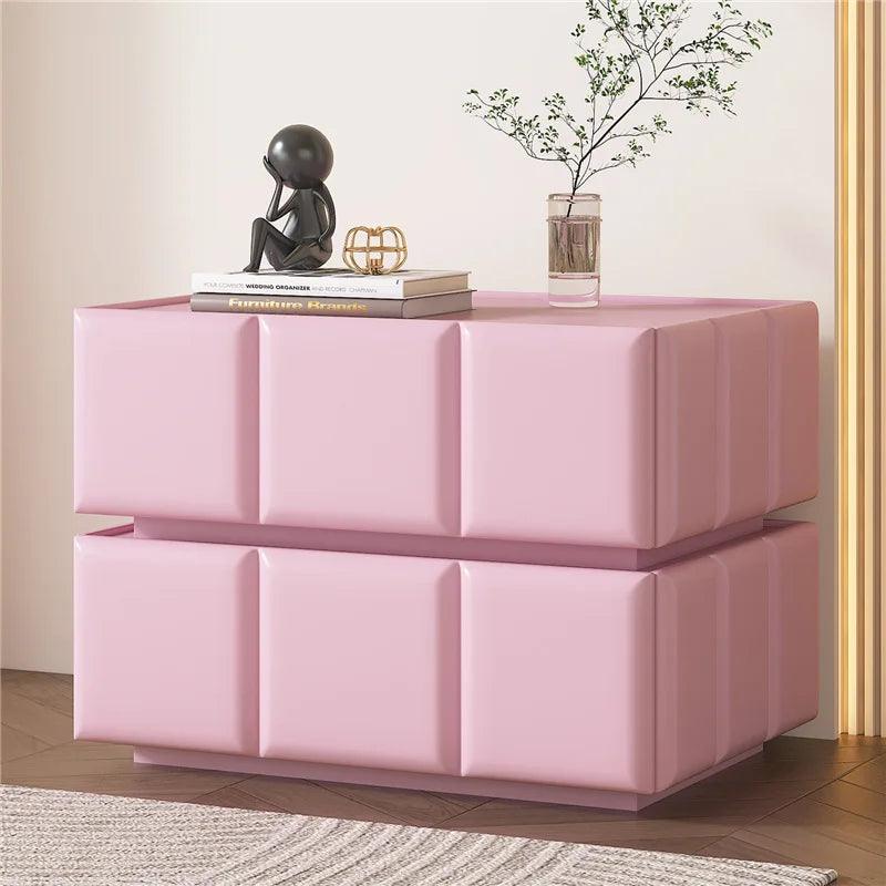 Compact White Bedside Nightstand with Drawer - Modern Design and Storage Space