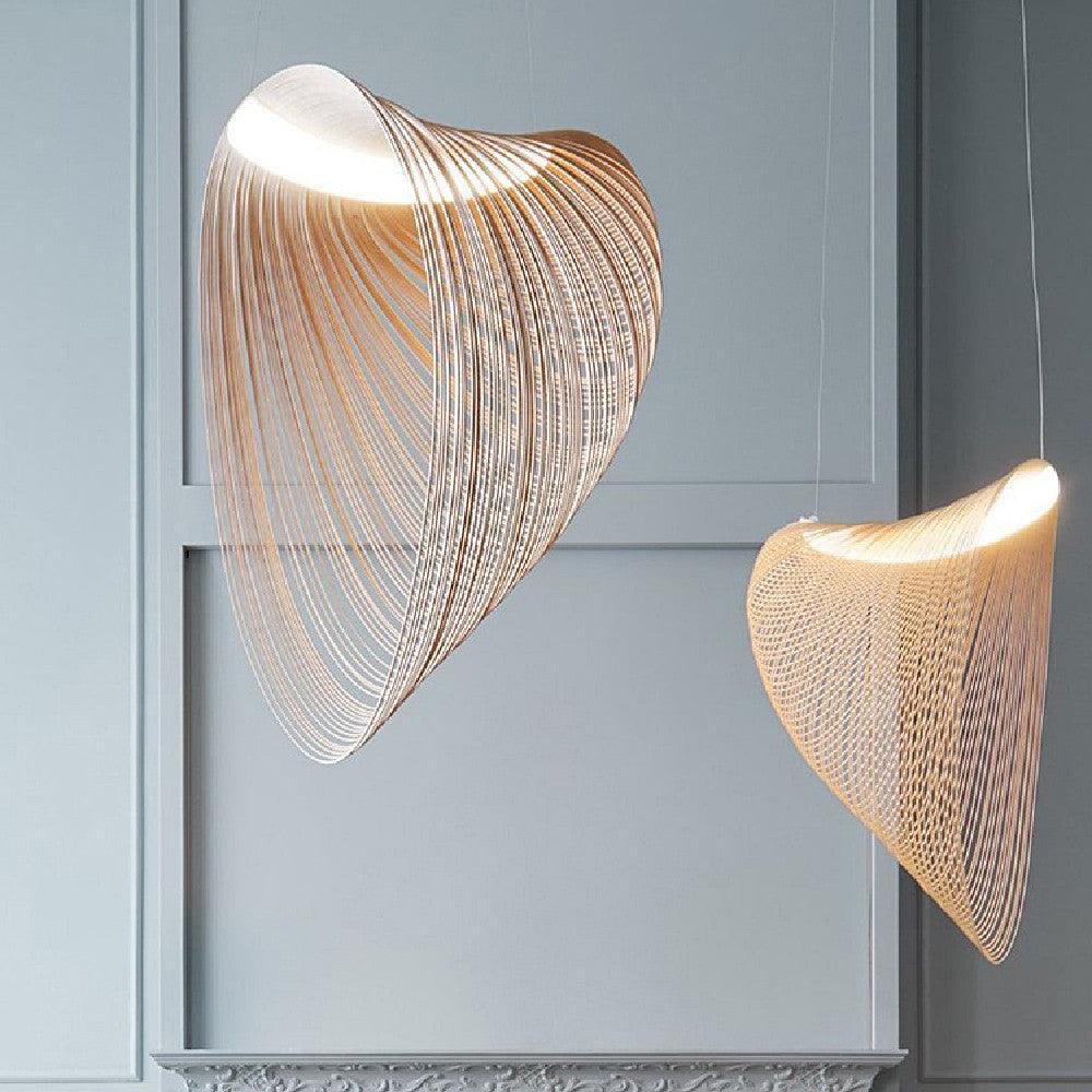 Modern Wood Chandelier Bar Table Lamp with LED Light