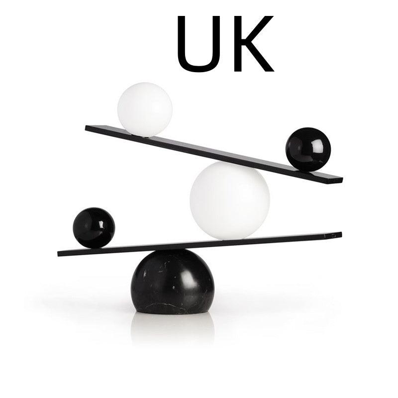 Modern Marble Glass Ball Table Lamp for Hotel Exhibition Hall Bedroom Decor
