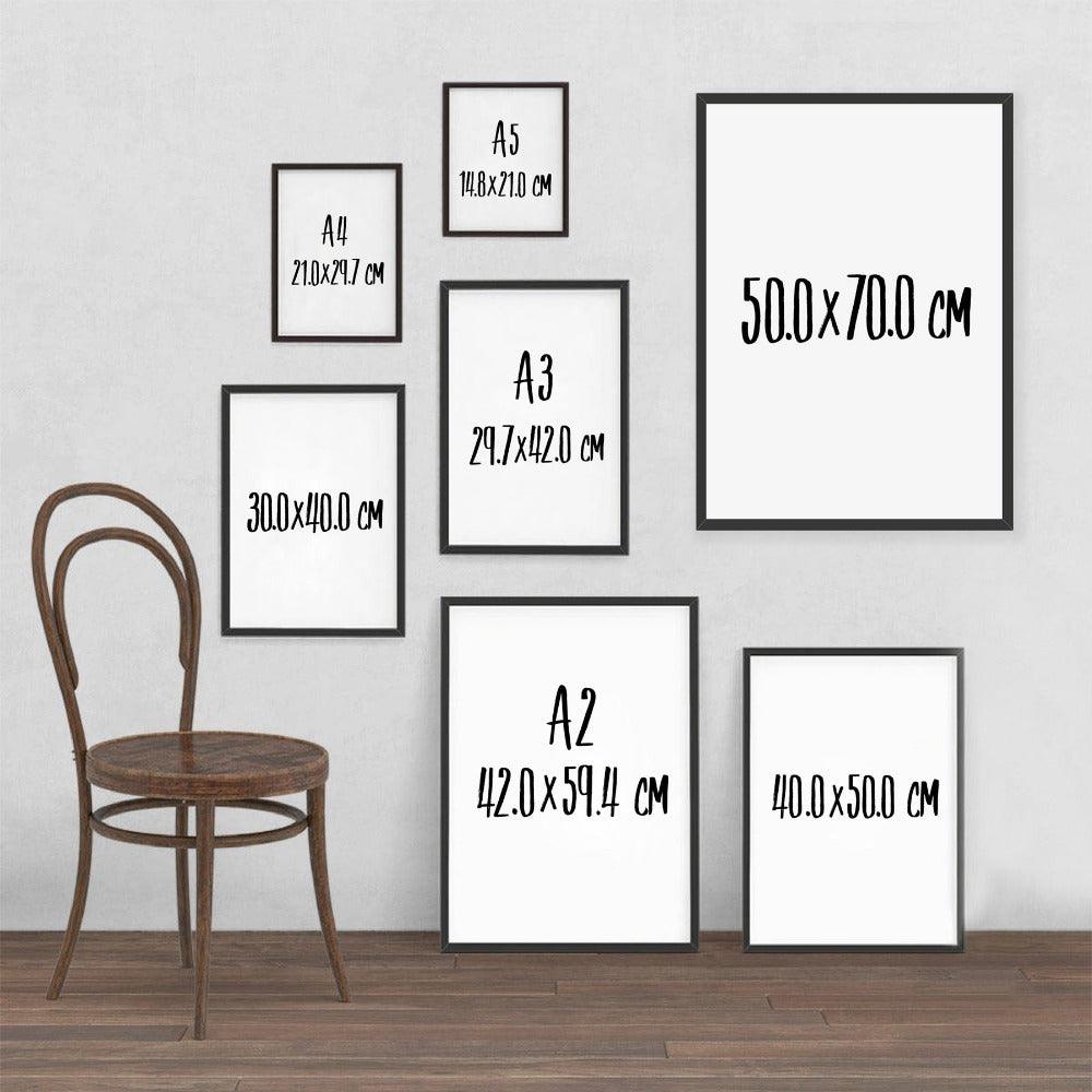 Elegant Abstract Canvas Wall Art: Nordic Style Letters Painting