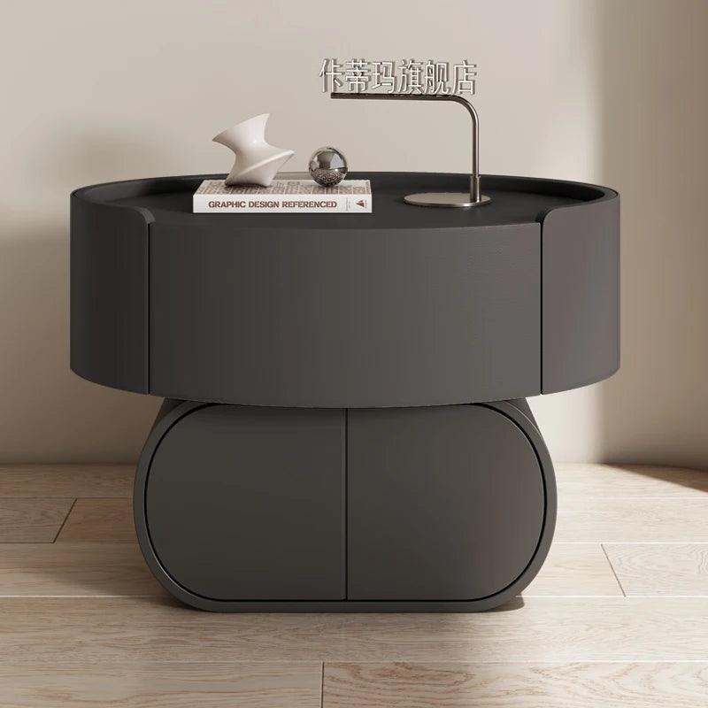 Luxury Modern Bedroom Nightstand with Drawers and Artistic Design