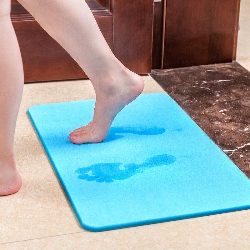 Absorbent Solid Color Bathroom Mat Set
