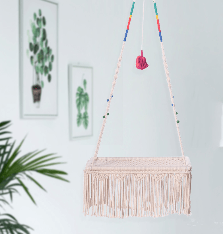 Lace Cat Bed Swing Tapestry Pet Bed Cotton Rope Swing Chair
