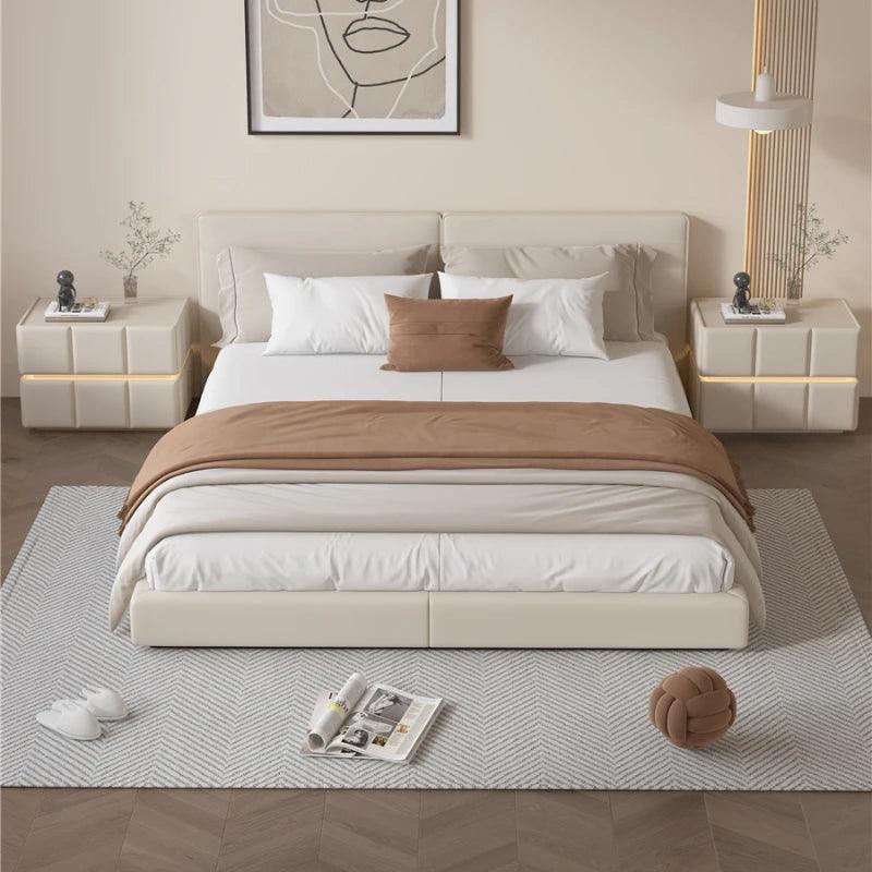 Compact White Bedside Nightstand with Drawer - Modern Design and Storage Space