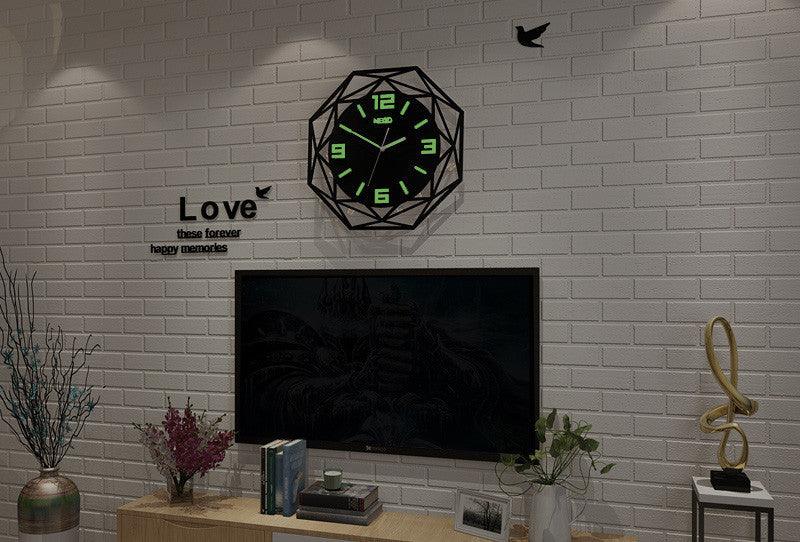 Illuminated Wall Clock with Solar-Powered Movement