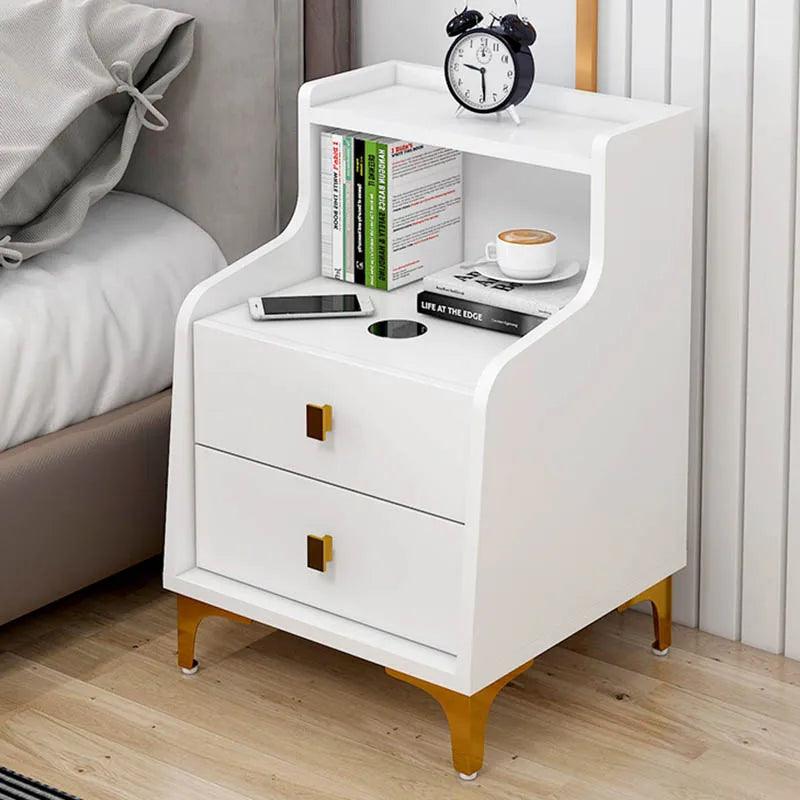 Nordic Rustic Bedside Table with Drawer - European Style Nightstand Furniture