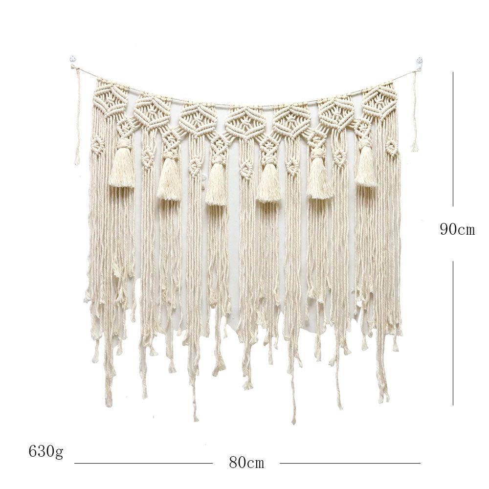 Boho Style Hand-Woven Tapestry Tassel Wall Hanging