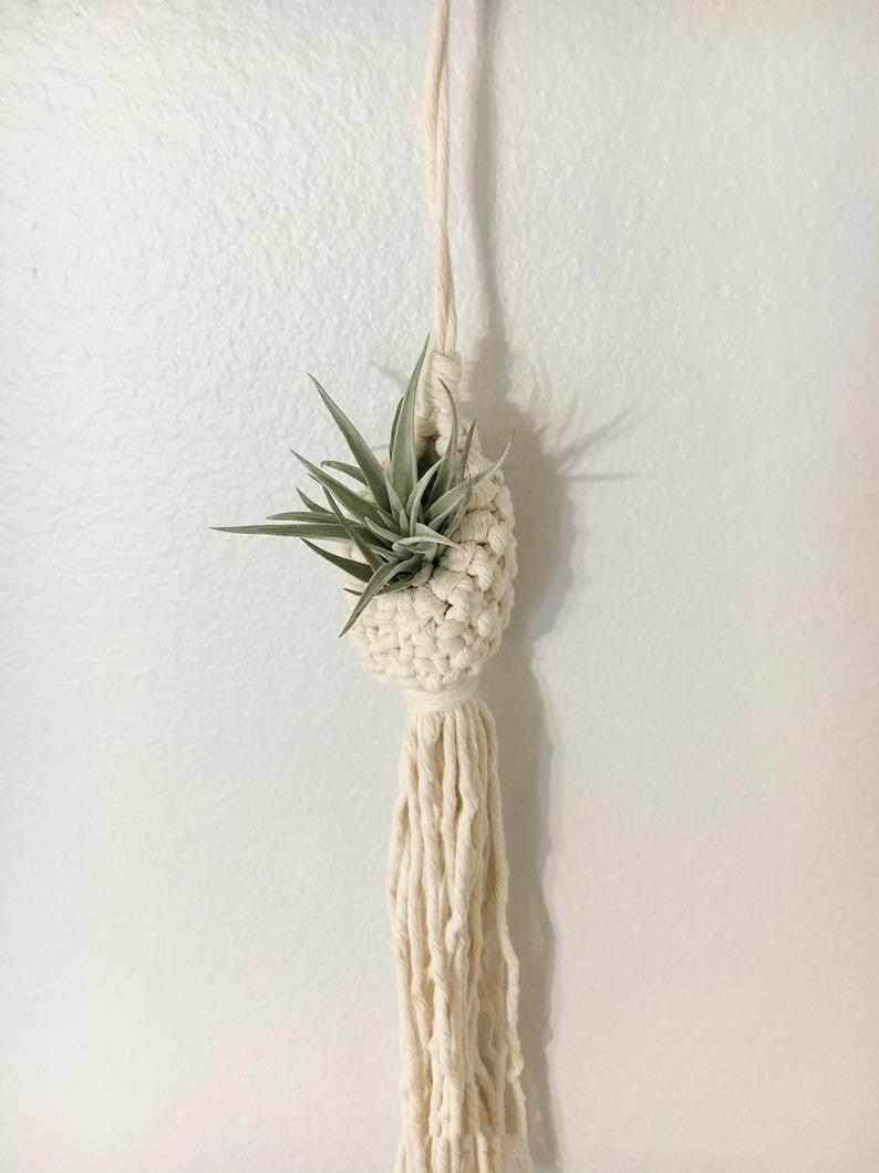 Nordic Tapestry Hand-Woven Bohemian Tapestry Tapestry Net Bag Air Pineapple Flower Basket Ins Wind Tapestry