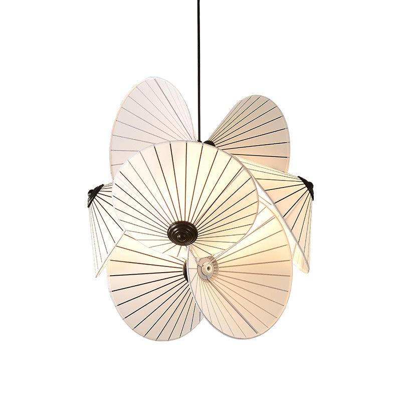 White Fabric Hanging Ceiling Chandelier for Contemporary Home D&eacute;cor