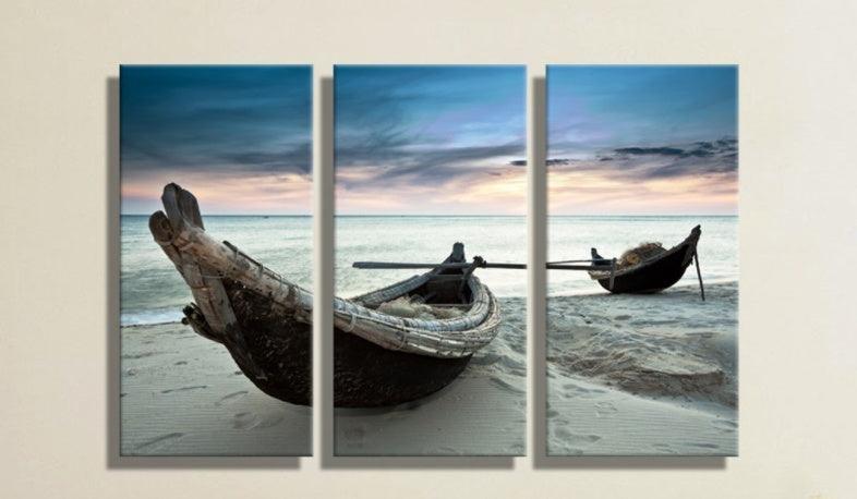 Coastal Serenity Canvas Trio - Nautical Wall Art Set for Home