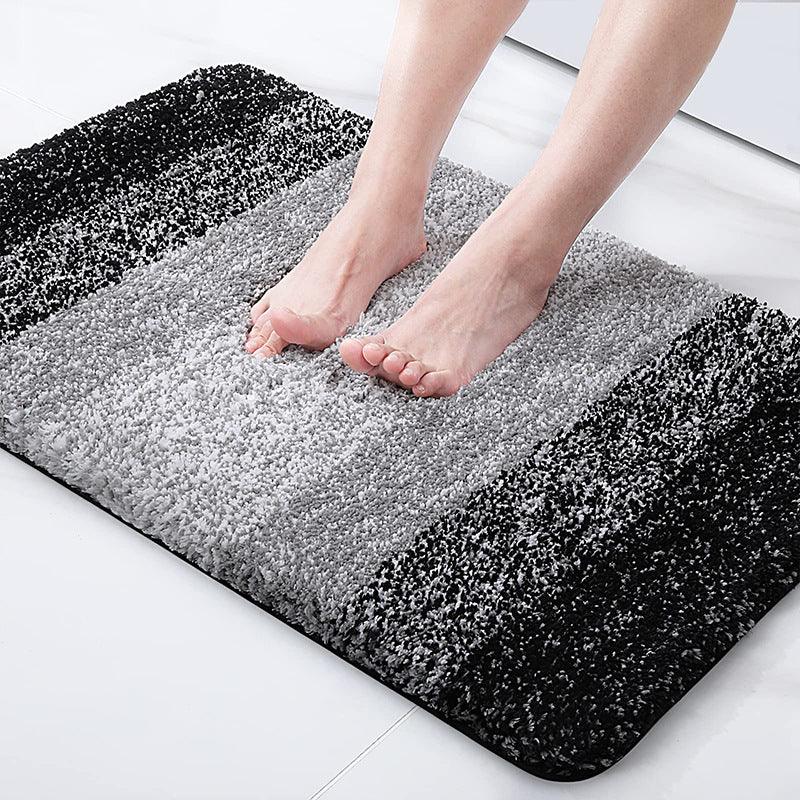 Ultra-Absorbent Microfiber Bathroom Mat Set: Stylish, Non-Slip, and Machine Washable