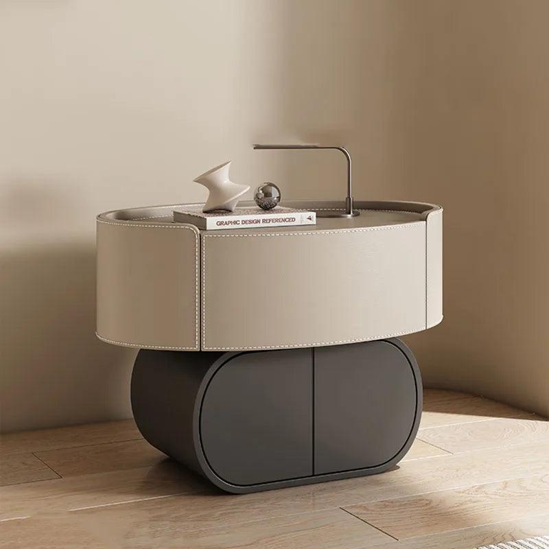 Luxury Modern Bedroom Nightstand with Drawers and Artistic Design